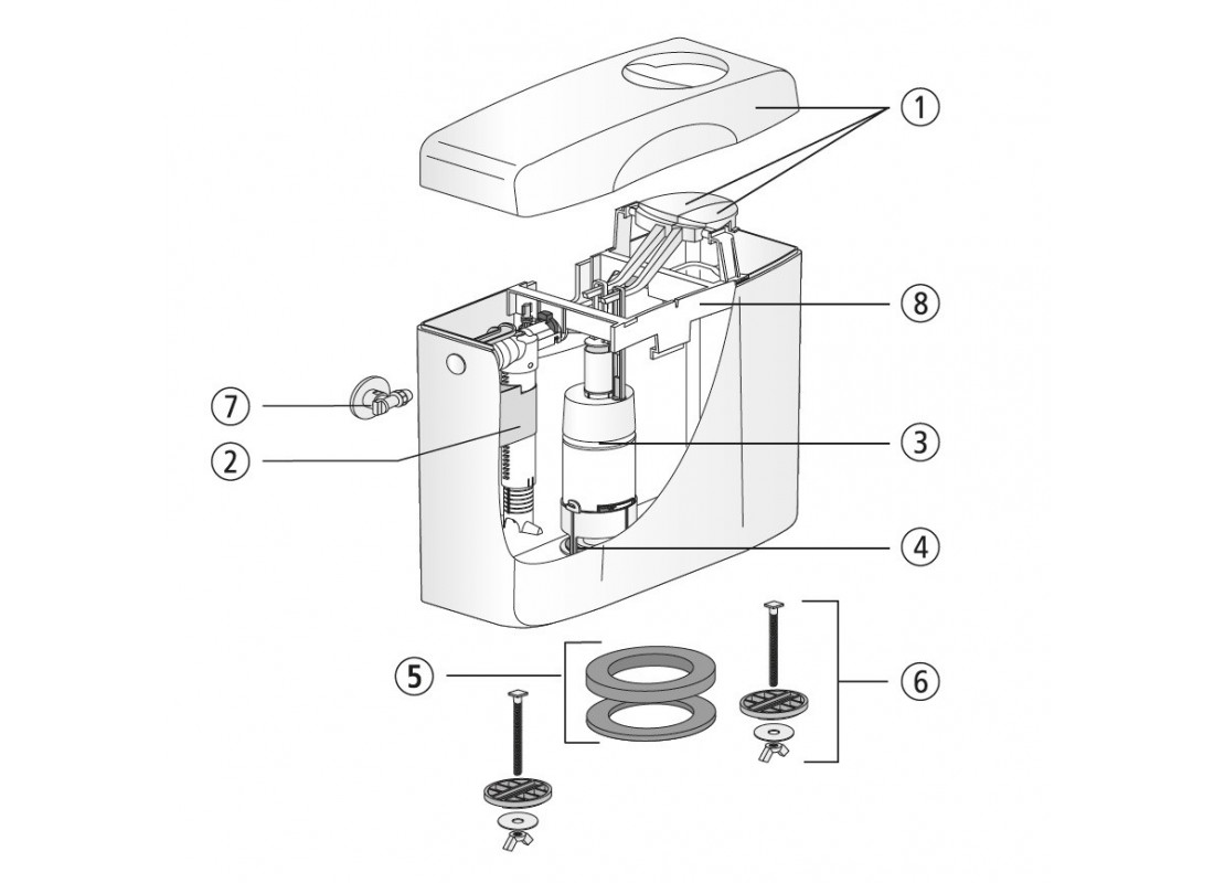 SANIT Spülkasten 961/2V